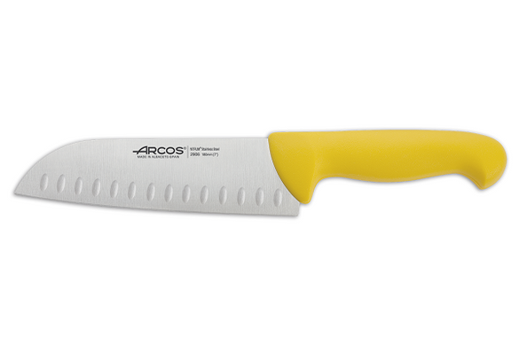 Нож японский сантоку Arcos 180 мм жёлтый