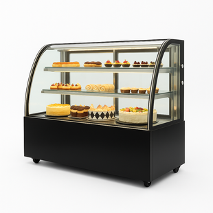 Вітрина кондитерська холодильна Hurakan HKN-LPD150 Black (0.9 м, кругла)