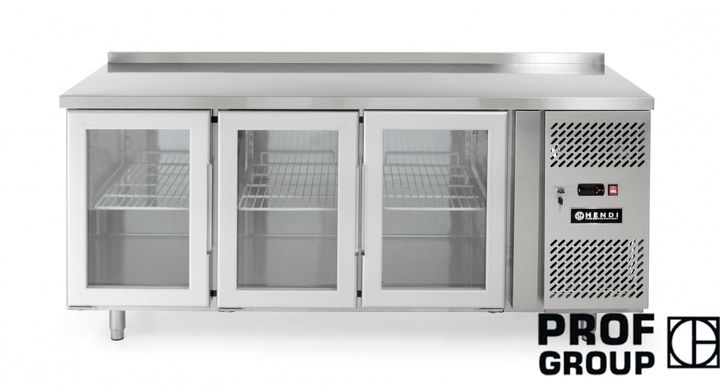 Холодильный стол трёхдверный со стеклянными дверями Hendi 233436