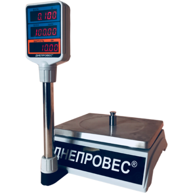 Торгові ваги зі стійкою Днепровес ВТД-Т2-СВ до 15 кг